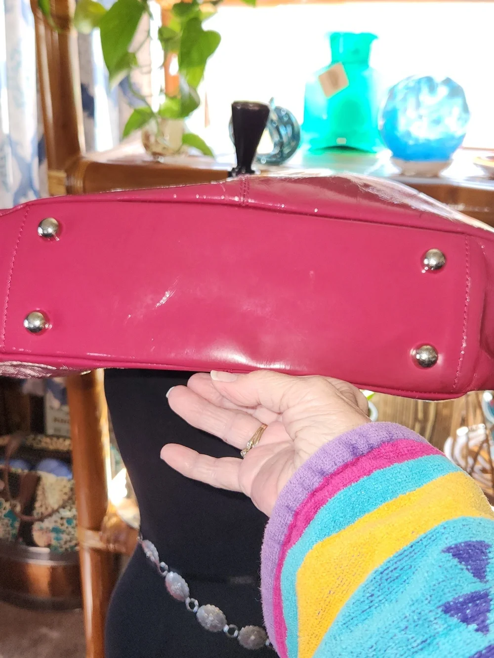 Boden Leather Tote Bag